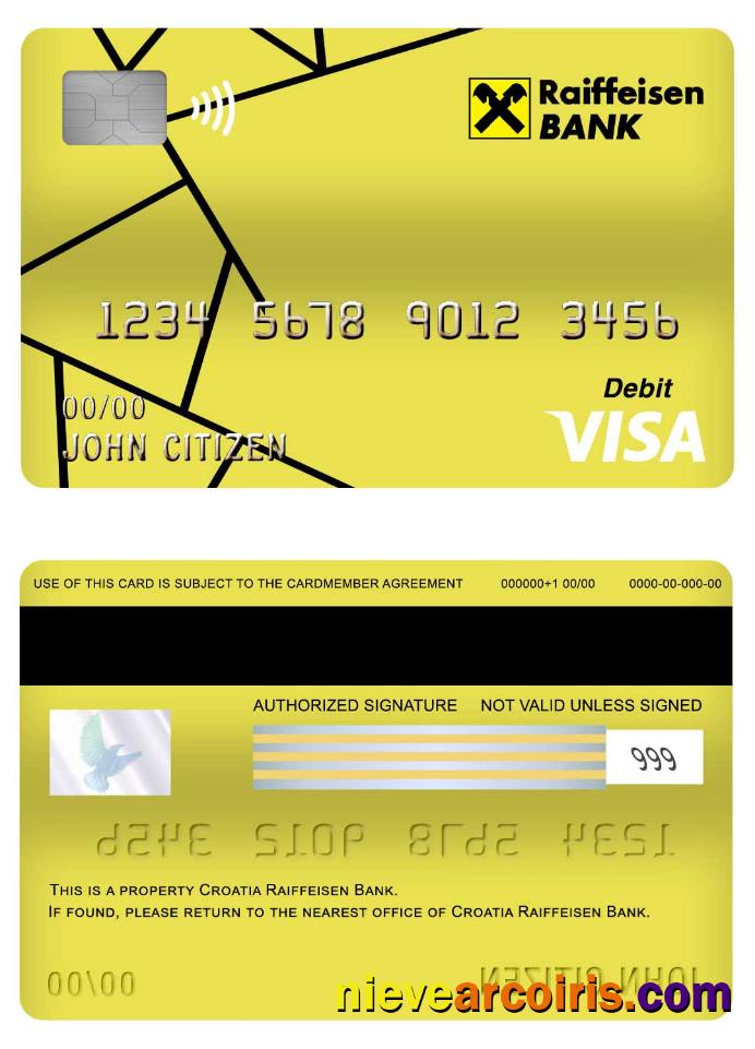 Croatia Raiffeisen bank visa debit card